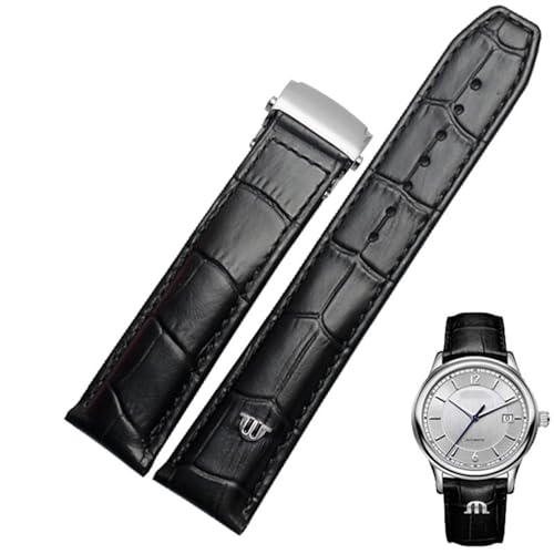 Bracelet montre cuir véritable ZUC résistant avec boucle pliante 22mm 20mm