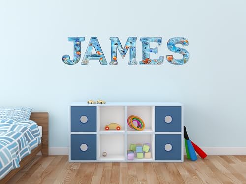 Vinilo decorativo pez tropical con nombre personalizado miniatura 5