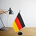 Germany Table and Desk Flag Set - Office Diplomat Flag, Table Decoration, 8 x 5.5 Inches - Vivid Color and Fade Resistant