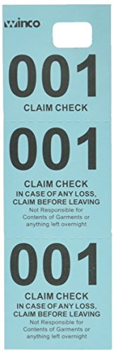 Winco Coat Checks, Blue, 500 Per Box, Medium