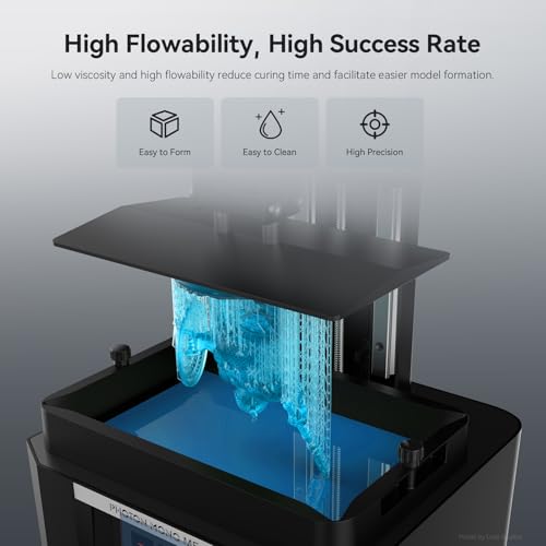 Image of ANYCUBIC ABS-Like Resin Pro 2, Upgraded 8K 3D Printer Resin with Enhanced Strength and Toughness, High Precision, Low Odor, Wide Compatibility for All LCD Resin 3D Printers (Clear Blue, 1kg)