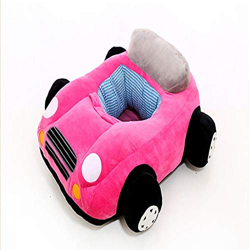 ベビーソファ 子供用ソファ かっこいい車様式 ソフトチェア 赤ちゃん お座り練習チェア キッズソファー 1人掛け 暖かい ソフトチェア ふわふわぬいぐるみソファー 椅子 知育おもちゃ (ピンク)