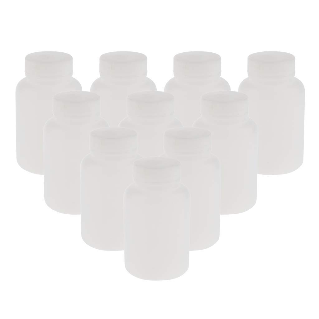 10 bottiglie di plastica vuote graduate per laboratorio chimico, 150 ml