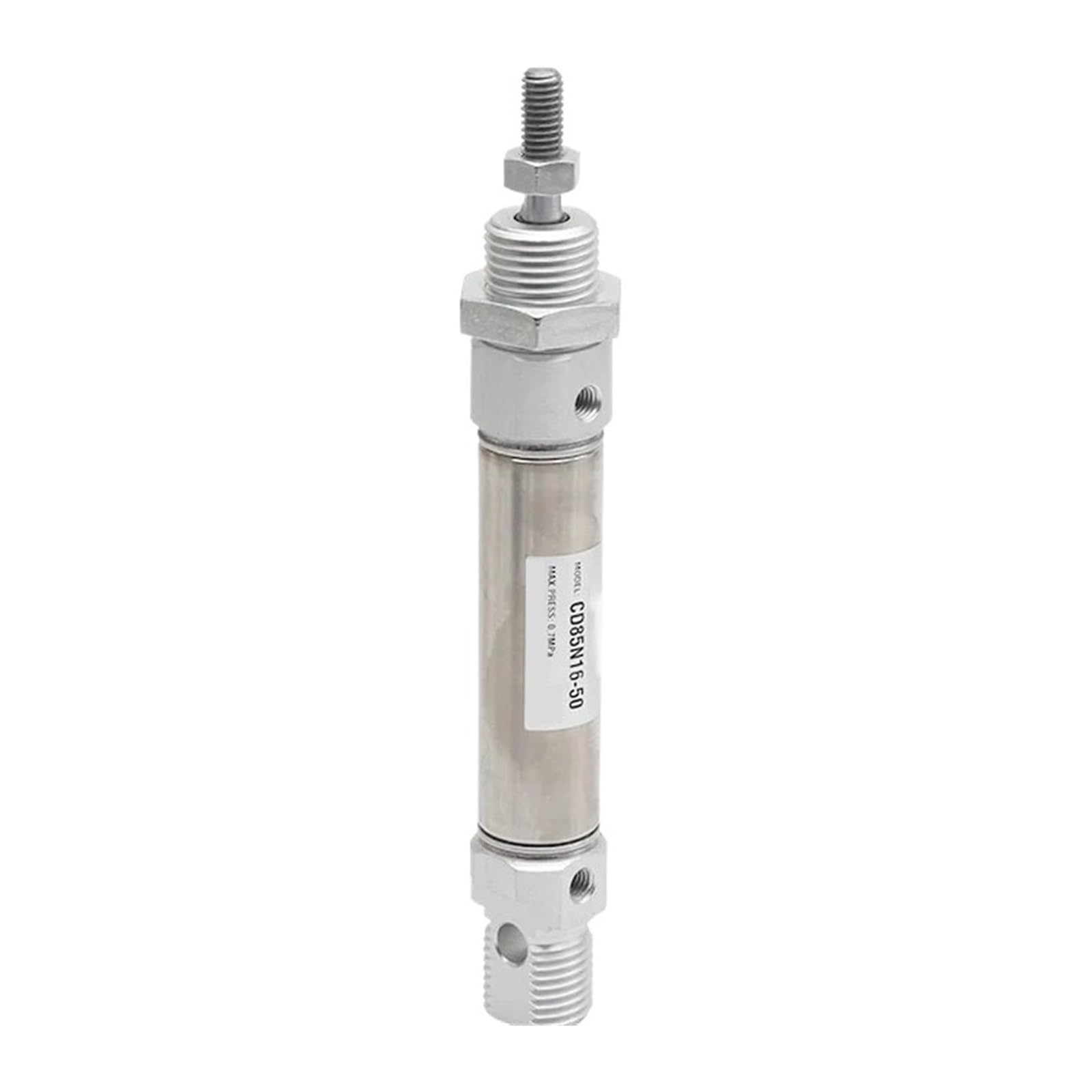 Cilindro neumático C85N de doble efecto, actuador de carrera 160 mm y 8 mm diámetro