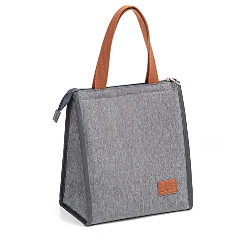 Sac isotherme, sac à déjeuner isotherme de 10 l pour la chaleur et le froid, parfait sac d'épicerie, sac de livraison de nourriture, sac isotherme de voyage ou glacière de plage (10 l, gris) Cover
