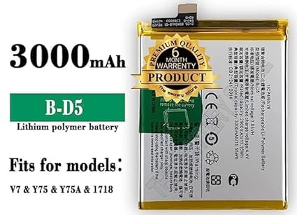 Image of THE BATTERY STORE Original B-D5 Battery for Vivo V7 /Y75 / Y75A / 1718 Battery with 6 Month Warranty**** (PPP295)