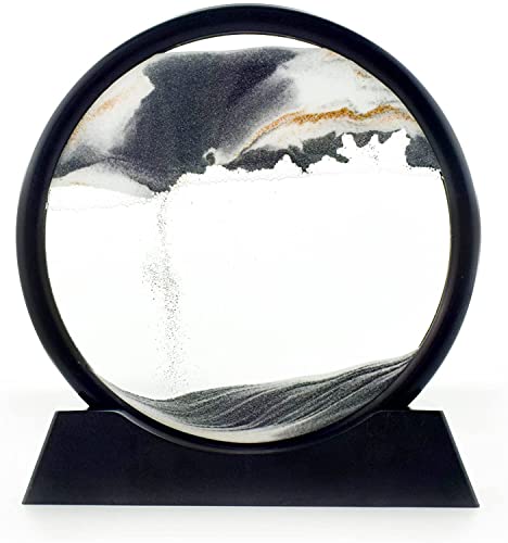 Cuadros de arena para girar, pintura de arena fluida, paisaje dinámico 3D, paisaje natural fluido de arena para decoración del hogar y la oficina Cover