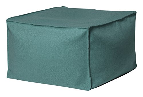 Gouchee Home, Turquoise Loft Collection Contemporary Faux Felt Upholstered Square Pouf/Ottoman