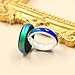 Oneress Adjustable Color Changing Mood Ring, Stainless Steel Retro Couple Rings, Fashionable Romantic Wedding Band for Men and Women Y1854 Black 8