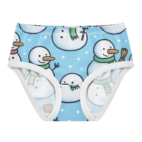 Girls' Triangle Panties Briefs Underwear for Girls Snowmen