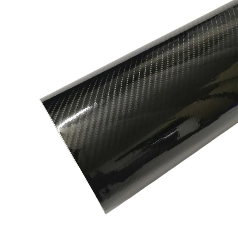 Pegatina de vinilo para coche tipo fibra de carbono 6D negra, rollo de revestimiento exterior