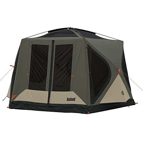 Bushnell Tent | Instant Pop Up 3P / 4P/ 6P / 8P Hub Style Tents | Best Pop Up Tent for Camping, Hiking, Family Camping, Hunting, Fishing, and Basecamp (6 Person)