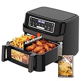 Freidora de Aire 12L XXL con Tecnología Dual Zone 2-en-1, Air Fryer 2600W con Ventana de Visualización y Luz Interior, Smart Finish y Match Cook, 8 Programas, Incluye Divisor y Recetario, Negro