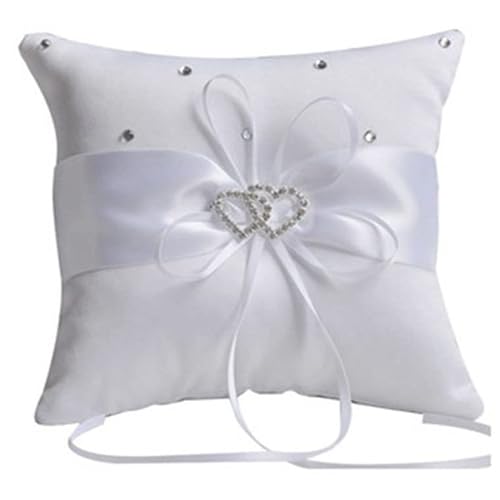 Coussin Alliances Blanc pour Mariage 20 x 20 cm Cover