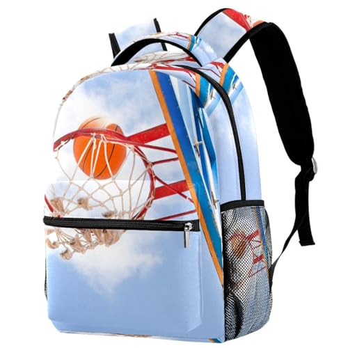 Sac à dos d'école pour adolescents avec filet ballon pour vider vos mains