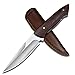 AUBEY Jagdmesser Outdoor mit Messerscheide, Feststehend Full Tang Survival Messer Bushcraft Messer mit Holzgriff, 440 Stahl Klinge Extra Scharf, Survivalmesser für Camping Angeln