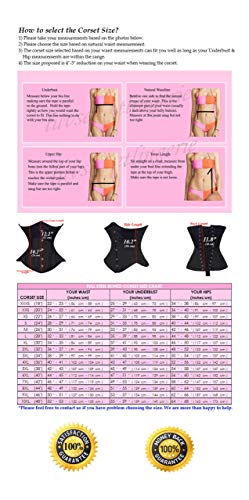 luvsecretlingerie Heavy Duty 26 Double Steel Boned Waist Training Satin Underbust Shaper Corset for Wider Hips #4504