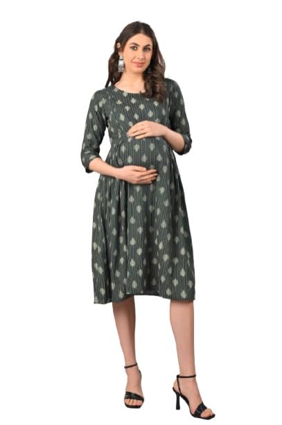 negen Women's Maternity Feeding Kurti for Feeding with Zippers | Pregnancy Dress | Breastfeeding Dress | Maternity Dress for Nursing Pre and Post Pregnancy-picture-13