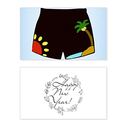 Black Beach Pant: tarjeta conmemorativa de año nuevo con diseño artístico único