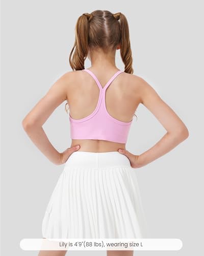Girls Training Bras 7-12 with Y-Back Racerback Girls First Bras, Light Sports Kids Bra - No Pads, Chest Double Lined3