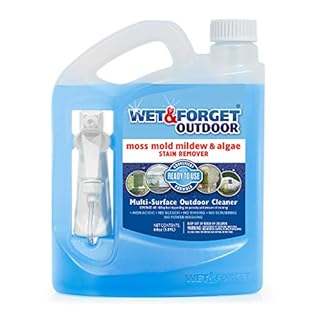 Wet & Forget Outdoor Moss, Mold, Mildew, & Algae Stain Remover Multi-Surface Cleaner, Ready to Use, 64 Ounce
