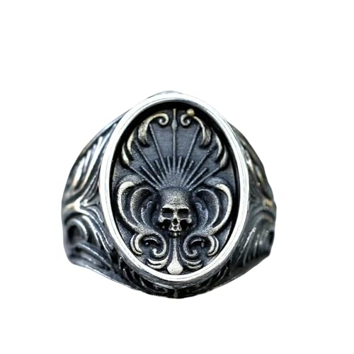 New Men's Exaggerated Skull Ring Men's Gothic Personality Punk Ring Fashion Accessories Party Jewelry Vintage