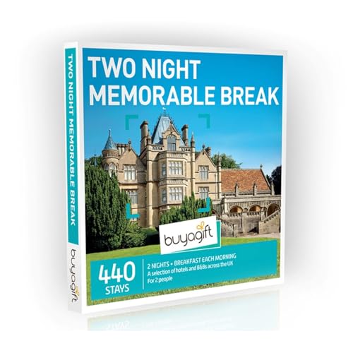 Buyagift 2-Night Memorable Break Gift Experience Gift Box for 2 - Over 440 Options Across the UK & Europe