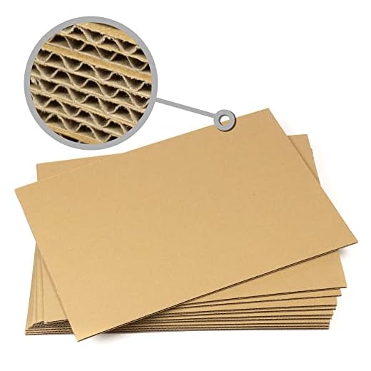 10 planchas de Cartón Corrugado A3 (420 x 297 mm), Laminas de cartón ondulado rígido 4 mm marrón kraft, para manualidades, refuerzo de sobres, cajitas, maquetas