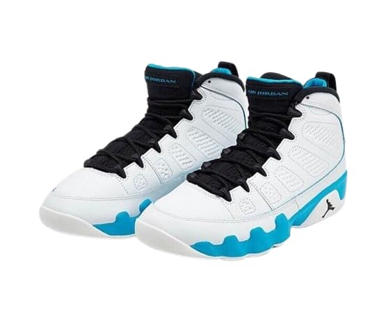 NIKE Air Jordan 9 Retro Powder Blue (Gs) Big Kids-Size 5, Summit White/Black