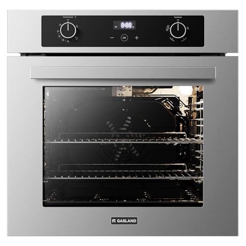 GASLAND 24 Inch Gas Wall Oven, ETL Certified Natural Gas Oven with Bake Broil Rotisserie Functions, Digital Timer and Convection Fan, 120V Cord Plug, 2.12 Cu.ft. Capacity, Stainless Steel by GASLAND - Used condition - US$788.49