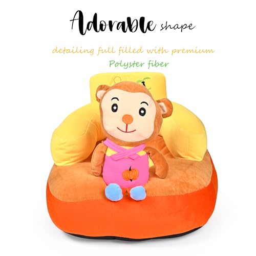 Image of BESTIES Cotton Toddlers Training Seat Baby Safety Sofa Dining Chair /Learn To Sit Stool (Monkey Sofa Chair), Standard Sofa