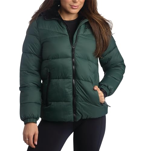 Reebok Womens Puffer Jacket - Heavyweight Quilted Parka Winter