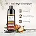 Farndu Light Auburn Hair Dye Shampoo for Women Men Gray Hair Coverage and Herbal Ingredients 3 In 1 Hair Color Shampoo