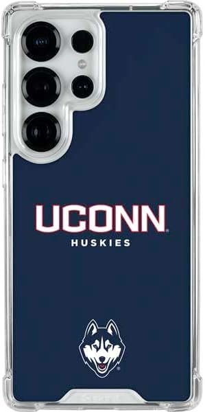 Skinit Clear Phone Case Compatible with Galaxy S25 Ultra - Officially Licensed University of Connecticut Huskies Design
