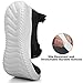 Feethit Womens Slip On Running Shoes Non Slip Walking Shoes Lightweight Gym Workout Shoes Breathable Fashion Sneakers All Black White Size 10