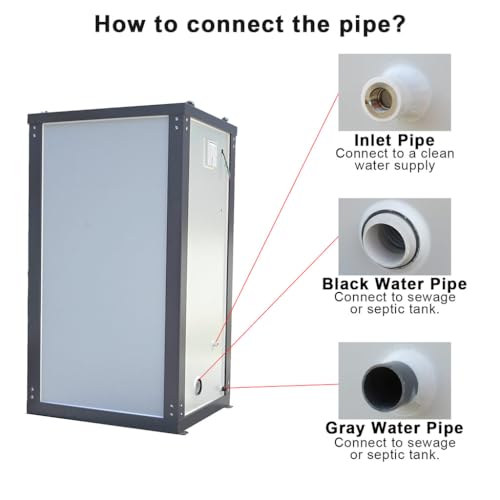 Image of Outdoor Portable Toilet with 1 Private Stalls, Mobile Restroom for Concerts, Conventions, Construction, Sporting Events
