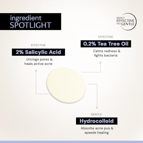 Image of Deconstruct Acne Pimple Patch | 36 Patches | 2% Salicylic Acid & 0.2% Tea Tree Oil | Absorbs Pimple Overnight & Prevents Marks | Hydrocolloid Pimple Patches