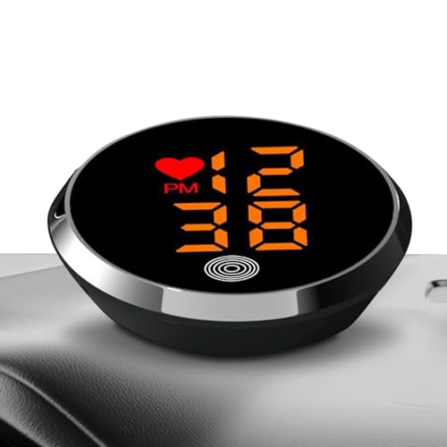 Ahuuen Reloj Para Tablero De Coche - Reloj Digital Adhesivo Para Motocicleta,Display De Tiempo LED Pequeño Adhesivo Para Ventilación De Auto Y Moto