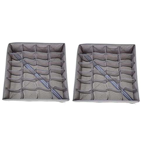 ABOOFAN 2Pcs Foldable Underwear Organizer Cell Drawer Dividers for Socks Bras and Undergarments Efficient Closet Storage