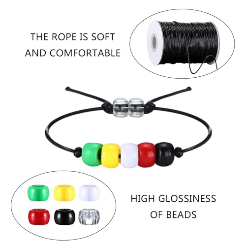 Bracelets de couple en perles rondes 6 couleurs à fabriquer soi-même pendant les vacances - 4