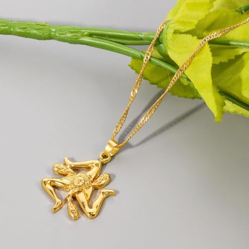 ZFHTJEKNCS Collier italien sicilien plaqué en couleur européenne et américaine Chaîne simple et élégante à clavicule – vue 3
