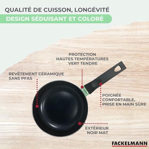 Poêle et 3 casseroles induction céramique Fackelmann sans PFAS - 7