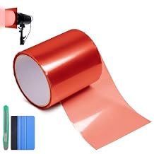 Arespark Color Transform Light Filter Film, Lights Repair Tape Self Adhesive Cover Tail Fog Lights Tint Film Vinyl Wrap for Car Trucks Motos Led Lamp Home Decor4inx20ft, Red