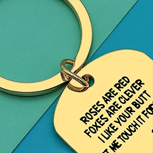 Funny Couple Gift Keyring Girlfriend Gift from Boyfriend Let Me Touch it Forever Keychain Anniversary Valentine's Day Gift for Boyfriend Girlfriend Christmas Birthday Gifts for Husband Wife