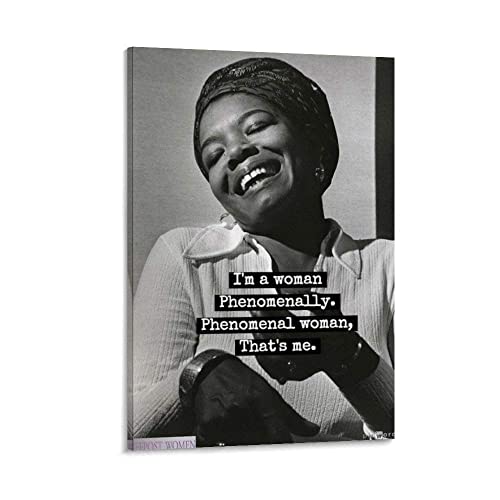 Toile avec citation Maya Angelou art mural inspirant