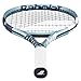 Babolat Evo Drive Lite 2nd Gen Tennis Racquet, Blue - Strung with 16g White Syn Gut at Mid-Range Tension (4 1/8
