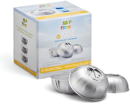 FROG @Ease Replacement SmartChlor Cartridge for use with Hot Tub FROG @Ease Floating System - Hot Tub Sanitizer System Supports Less Chlorine Use - 3 Pack