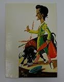  Antigua postal. Ols post card. Postal en color que representa una caricatura del torero Santiago Martin \