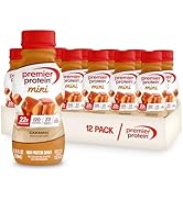 Premier Protein Shake MINIs, Caramel, 22g Protein, 120 Calories, No Added Sugar, 8.75 fl oz, 12 P...