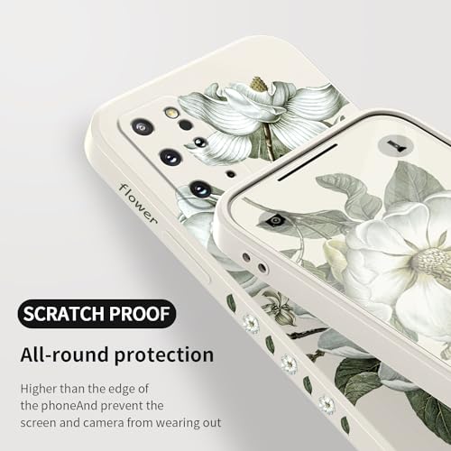 Coque Samsung S20 Plus en coton blanc et motif floral chic - 7